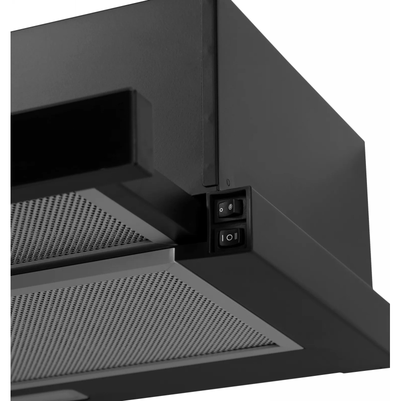 Витяжка телескопічна чорна SlimLine 60 Black Glass Fabiano Витяжка телескопічна чорна SlimLine 60 Black Glass Fabiano