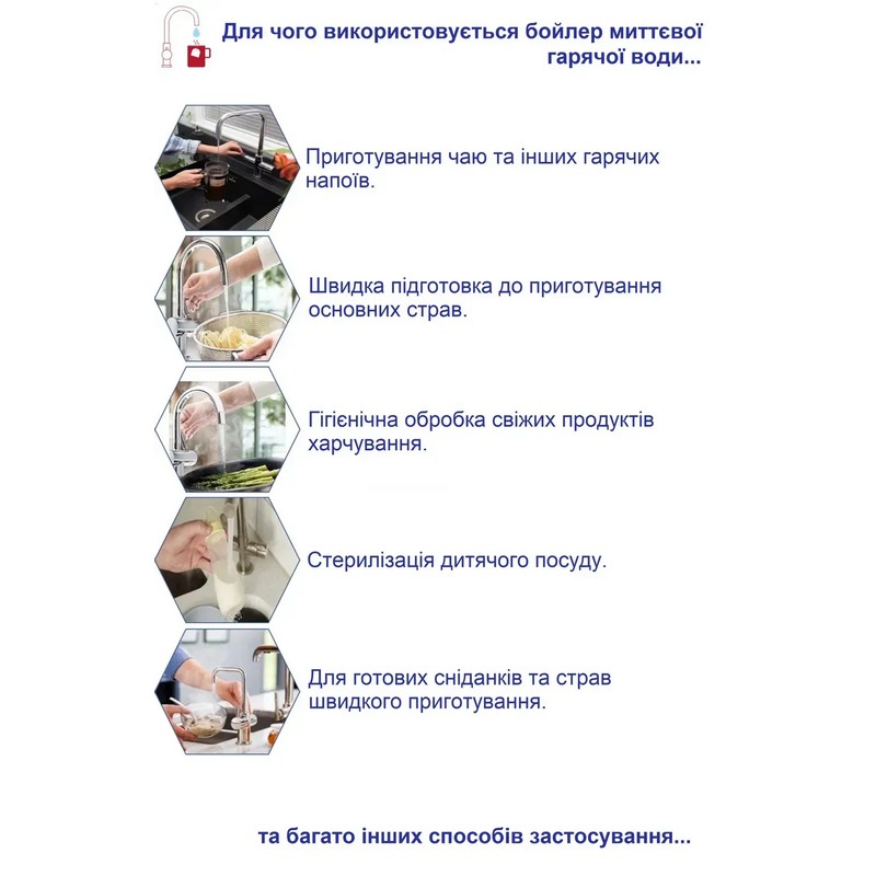 Змішувач FKM 9840 Nano Graphite з подачею кип'яченої води Fabiano