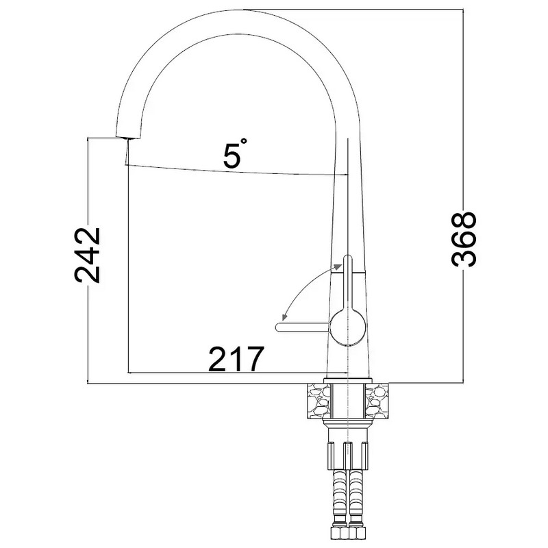 Змішувач FKM 72 SS Inox Fabiano Змішувач FKM 72 SS Inox Fabiano