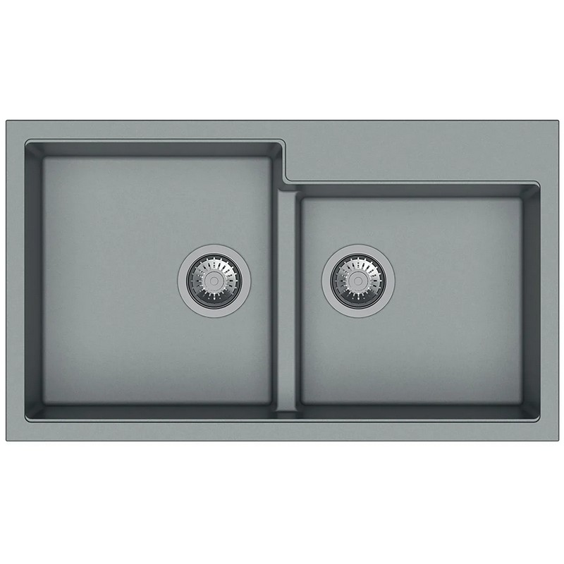 Мийка граніт Navio 86x50x20 Grey Metallic Fabiano