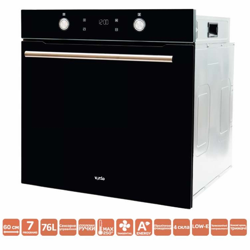 Духова шафа електрична EO76TC-6P FBG TL PYRO VENTOLUX Духова шафа електрична EO76TC-6P FBG TL PYRO VENTOLUX