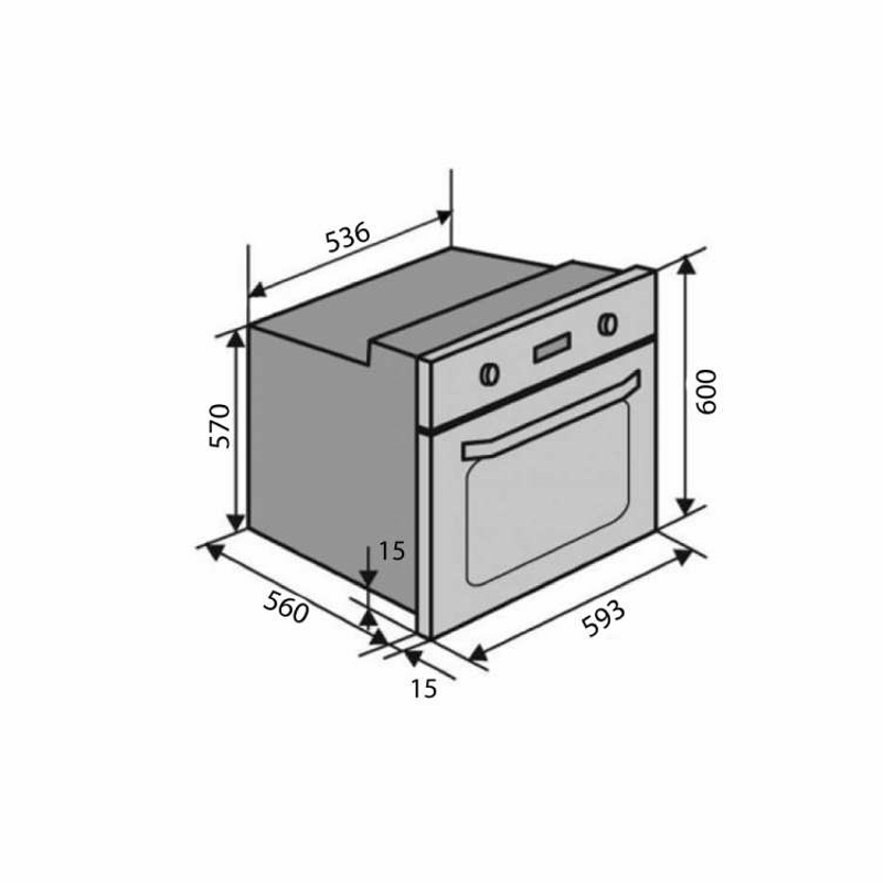 Духова шафа електрична EO76TC-6P FBG TL PYRO VENTOLUX Духова шафа електрична EO76TC-6P FBG TL PYRO VENTOLUX