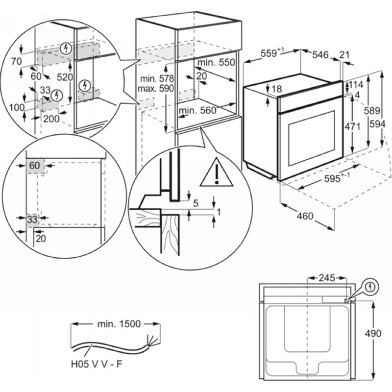 Духова шафа EOF5F50BV Electrolux