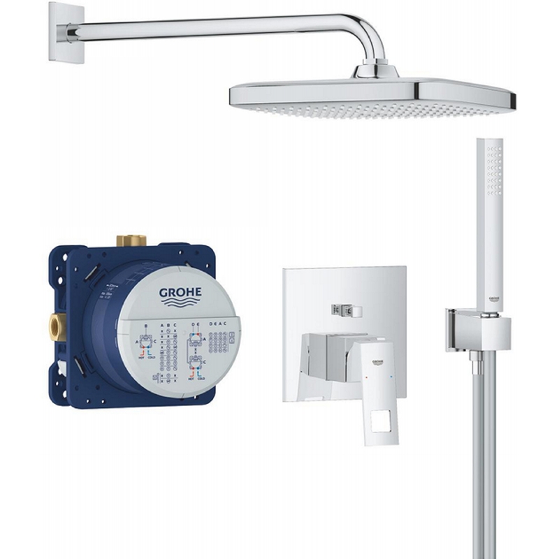 Душова система прихованого монтажу Eurocube, хром Grohe (25289000)