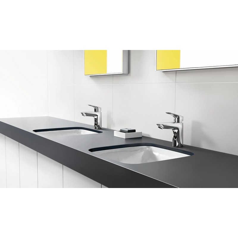 Змішувач для умивальника Logis 100 із зливним гарнітуром Chrome Hansgrohe (71100000)