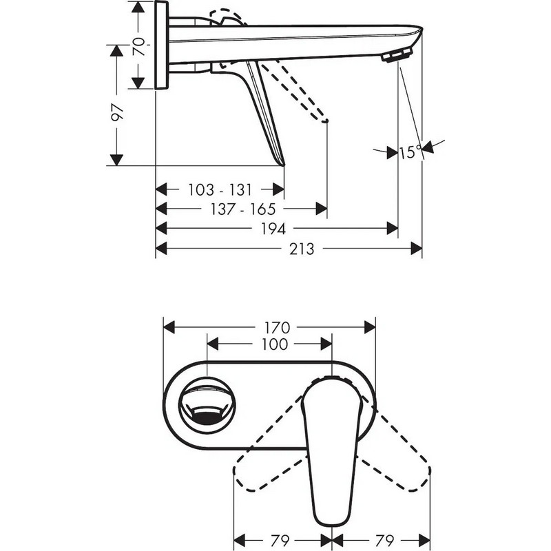 Змішувач для умивальника Novus Chrome Hansgrohe (71127000) Змішувач для умивальника Novus Chrome Hansgrohe (71127000)