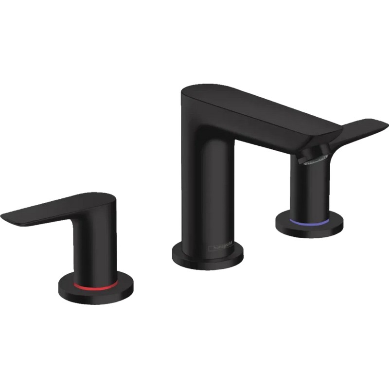 Змішувач для умивальника Talis E на 3 отвори Matt Black Hansgrohe (71733670)
