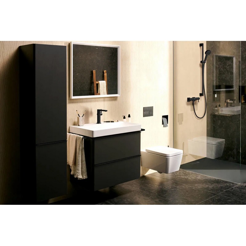 Змішувач Tecturis E 150 Fine CoolStart для умивальника без донного клапана Matt Black Hansgrohe (73041670) Змішувач Tecturis E 150 Fine CoolStart для умивальника без донного клапана Matt Black Hansgrohe (73041670)