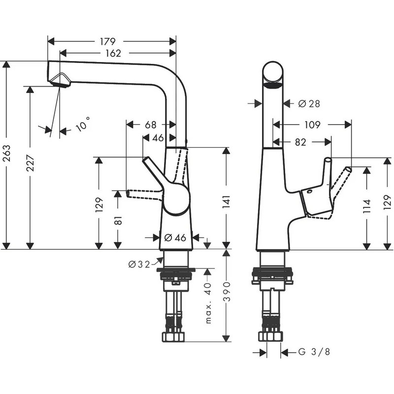 Змішувач для умивальника Talis S 210 з донним клапаном Chrome Hansgrohe (72105000) Змішувач для умивальника Talis S 210 з донним клапаном Chrome Hansgrohe (72105000)