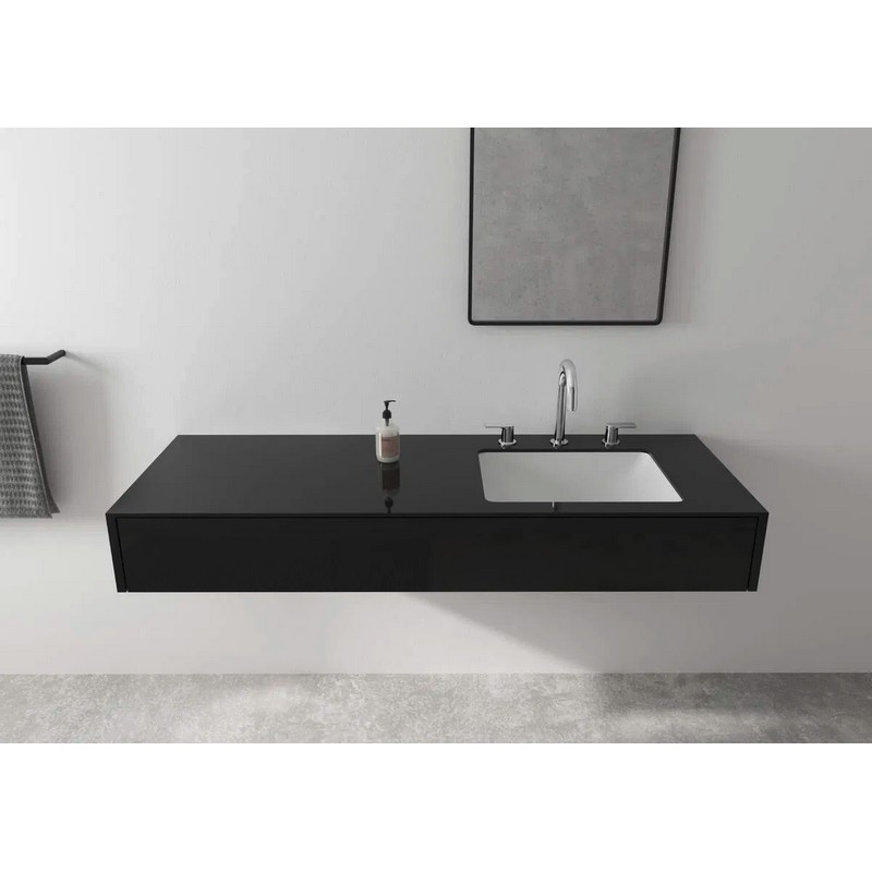 Змішувач для умивальника Vernis Shape на 3 отвори з донним клапаном pop-up Matt Black Hansgrohe (71563670)