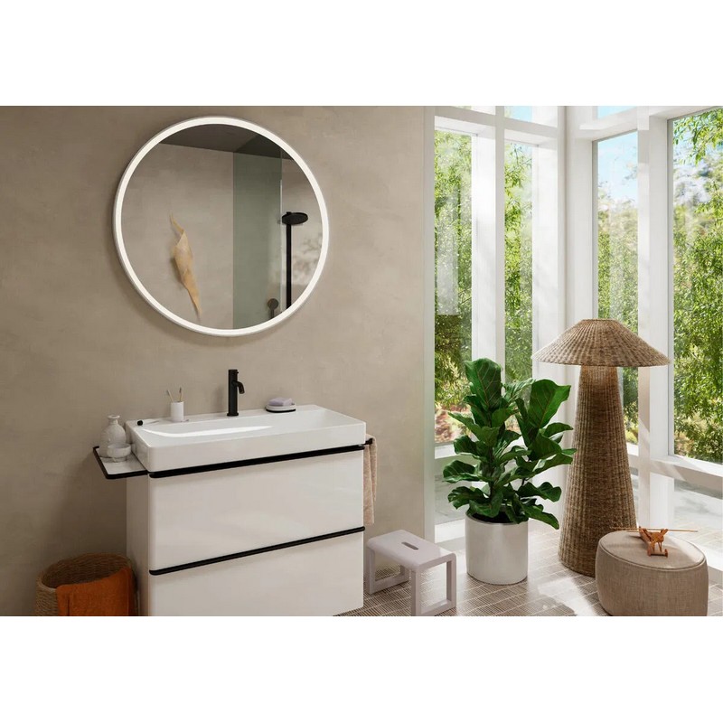 Змішувач для умивальника Tecturis S 110 CoolStart без донного клапана Matt Black Hansgrohe (73312670)