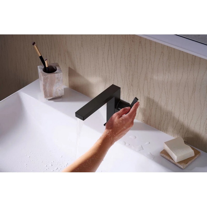 Змішувач для умивальника Tecturis E 110 Fine CoolStart без донного клапана  Matt Black Hansgrohe (73021670)