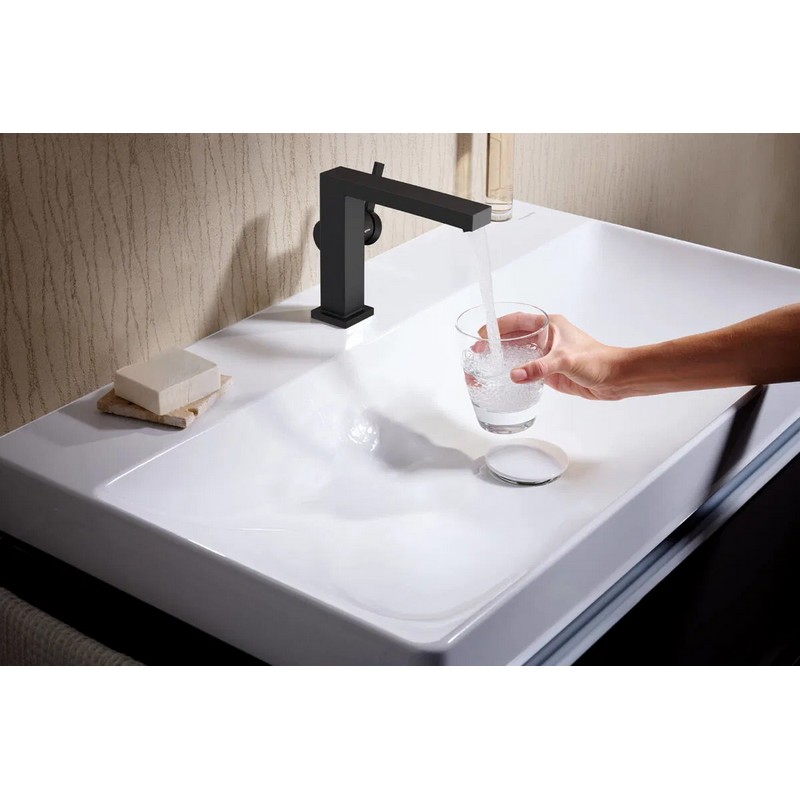 Змішувач для умивальника Tecturis E 110 Fine CoolStart без донного клапана  Matt Black Hansgrohe (73021670)