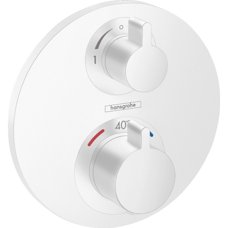 Термостат Ecostat C на 2 споживачі Matt White Hansgrohe (15758700)