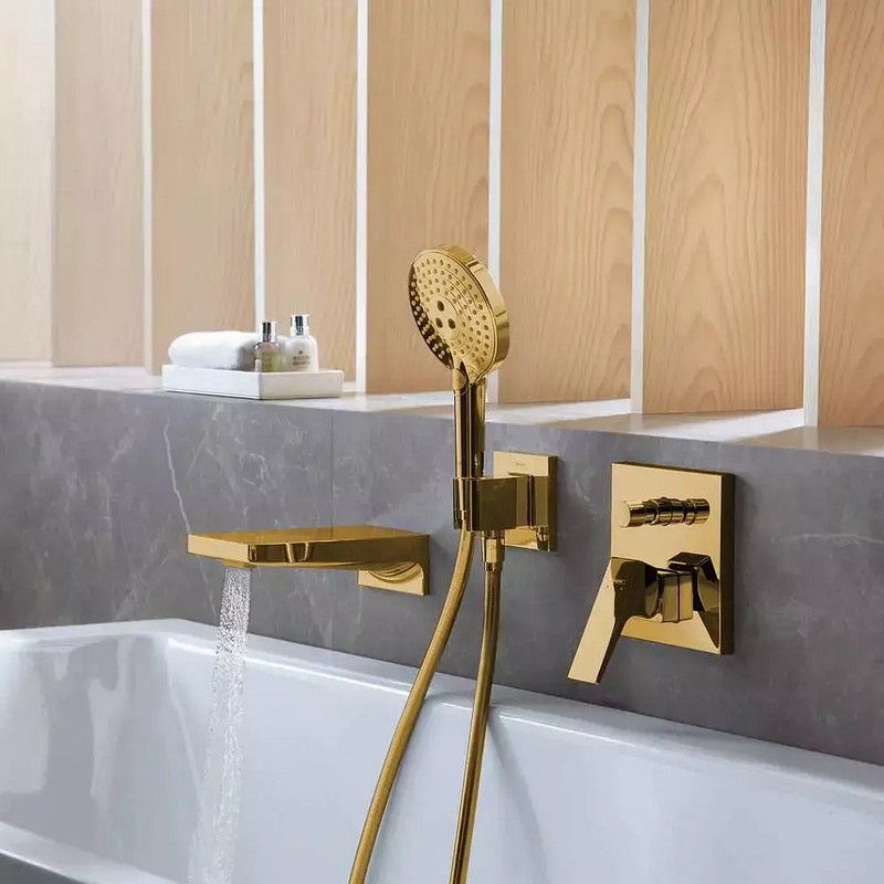 Змішувач для ванни та душу Metropol Polished Gold Optic Hansgrohe (32545990)