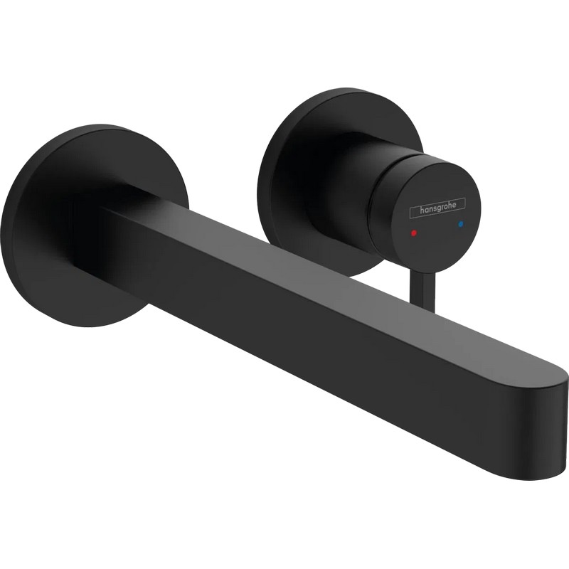 Змішувач для умивальника Finoris 225 зі стіни Matt Black Hansgrohe (76050670)