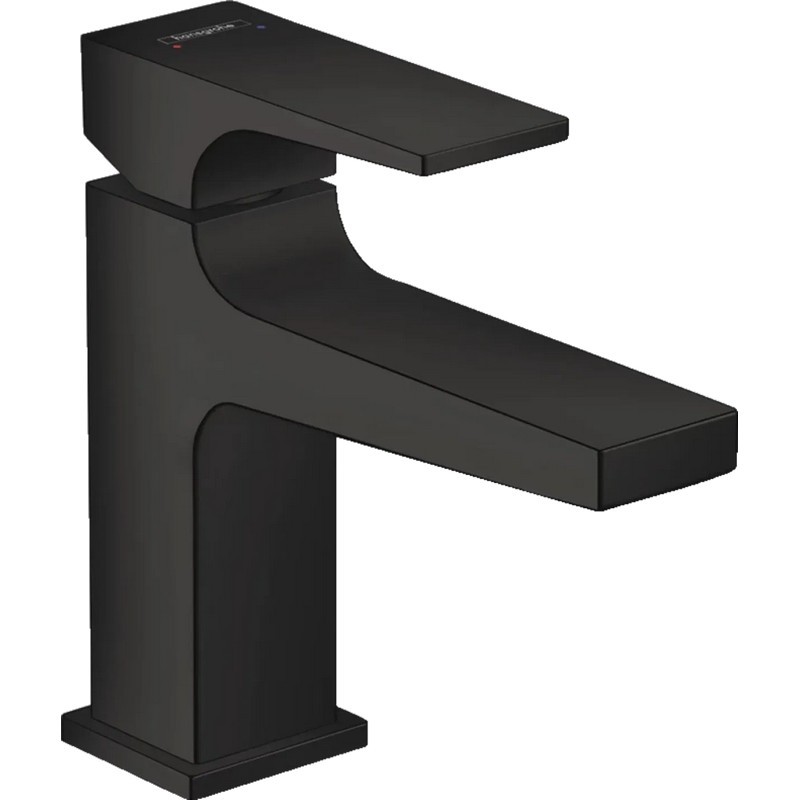 Змішувач для умивальника Metropol 100 із донним клапаном push-open, Matt Black Hansgrohe (32500670)