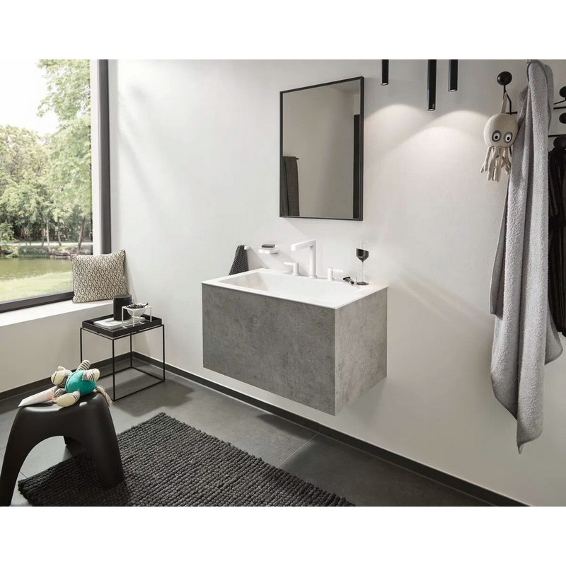 Змішувач для умивальника Finoris 160 на 3 отвори з донним клапаном Push-Open, Matt White Hansgrohe (76034700) Змішувач для умивальника Finoris 160 на 3 отвори з донним клапаном Push-Open, Matt White Hansgrohe (76034700)