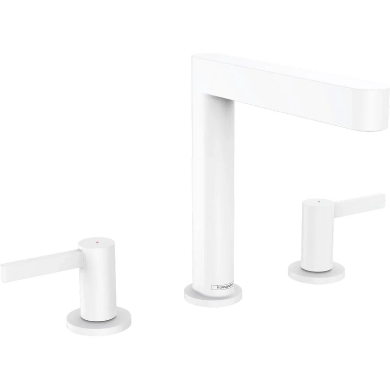 Змішувач для умивальника Finoris 160 на 3 отвори з донним клапаном Push-Open, Matt White Hansgrohe (76034700) Змішувач для умивальника Finoris 160 на 3 отвори з донним клапаном Push-Open, Matt White Hansgrohe (76034700)
