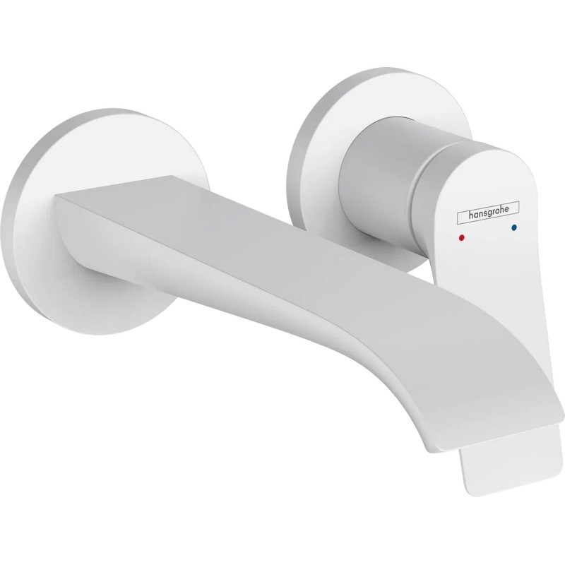Змішувач для умивальника Vivenis 195 зі стіни, Matt White Hansgrohe (75050700)
