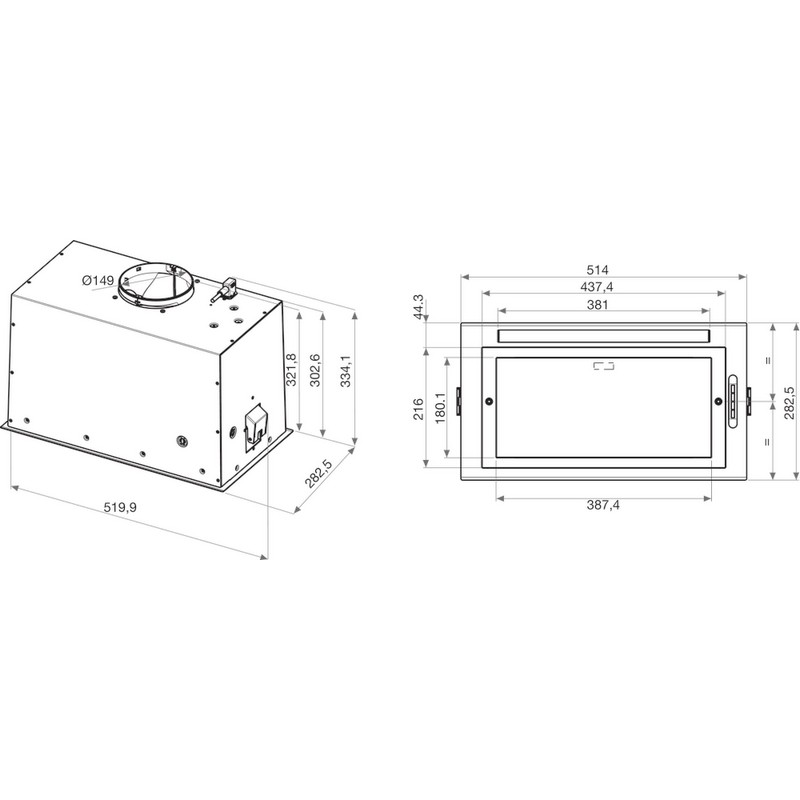 Витяжка вбудована WCT3 63F LTX Whirlpool Витяжка вбудована WCT3 63F LTX Whirlpool