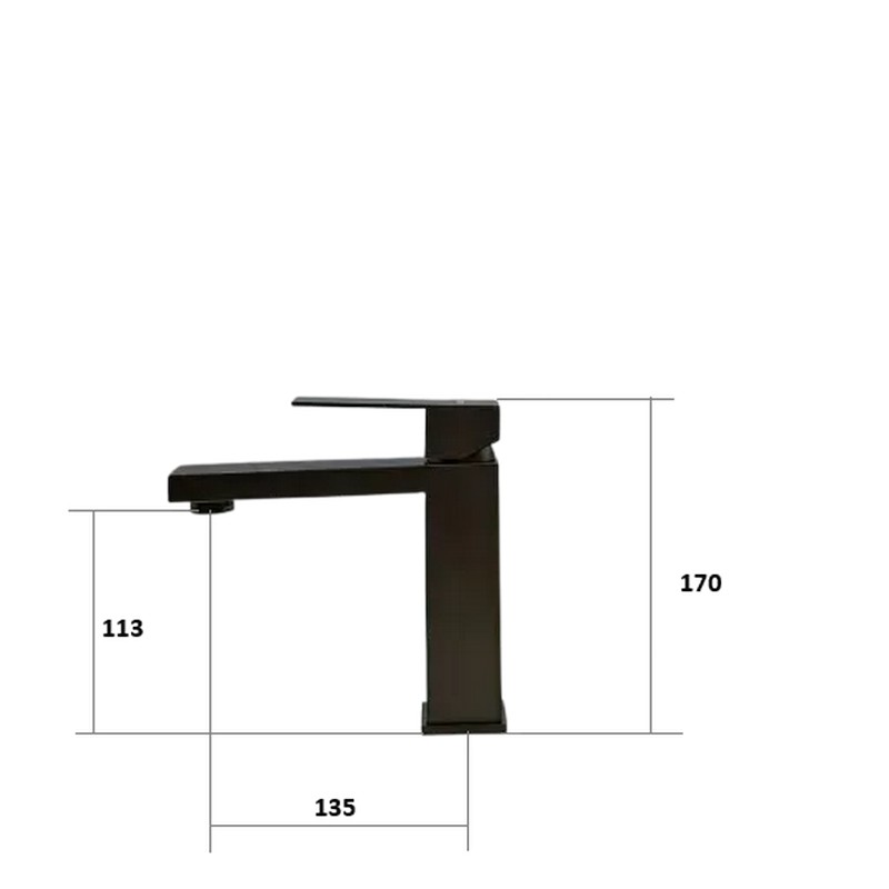 Змішувач Cubo 40102 Graphite Fabiano Змішувач Cubo 40102 Graphite Fabiano