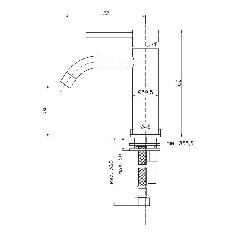 Змішувач для умивальника Light (LIG071CR) Paffoni Змішувач для умивальника Light (LIG071CR) Paffoni