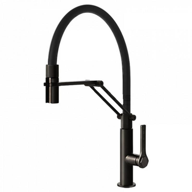 Змішувач для кухні Officine , Black Metal Brushed PVD Gessi (60055707) Змішувач для кухні Officine , Black Metal Brushed PVD Gessi (60055707)