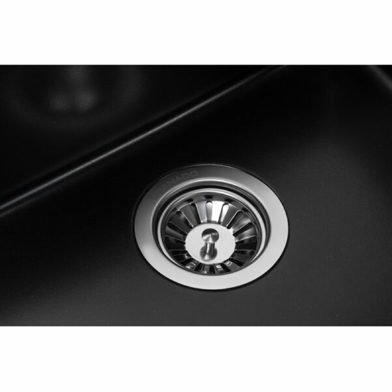 Мийка Under top DOUBLE black shine (705*445mm.) граніт GRANADO