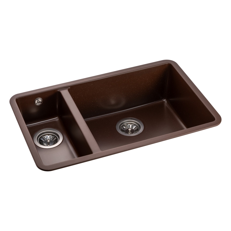 Мийка Under top DOUBLE marron (705*445mm.) граніт GRANADO