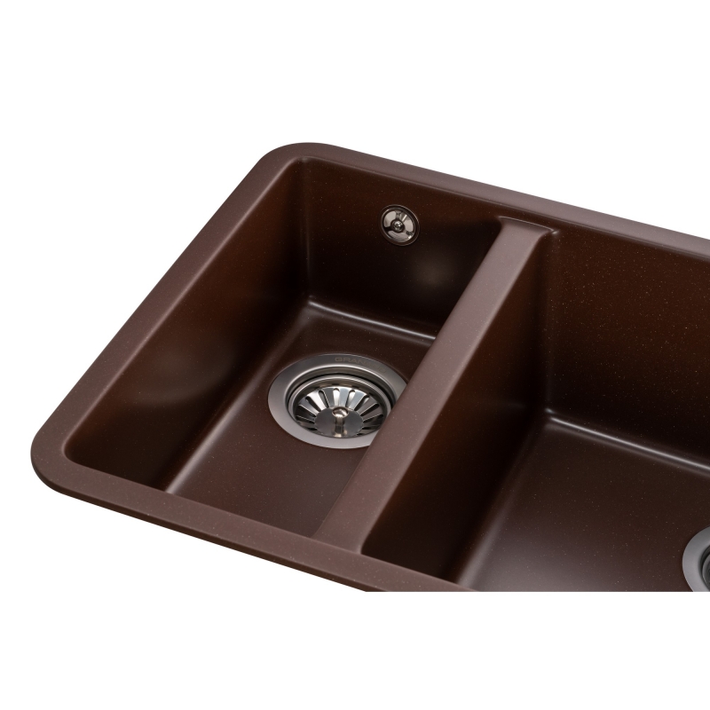 Мийка Under top DOUBLE marron (705*445mm.) граніт GRANADO