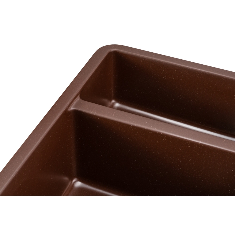 Мийка Under top DOUBLE marron (705*445mm.) граніт GRANADO