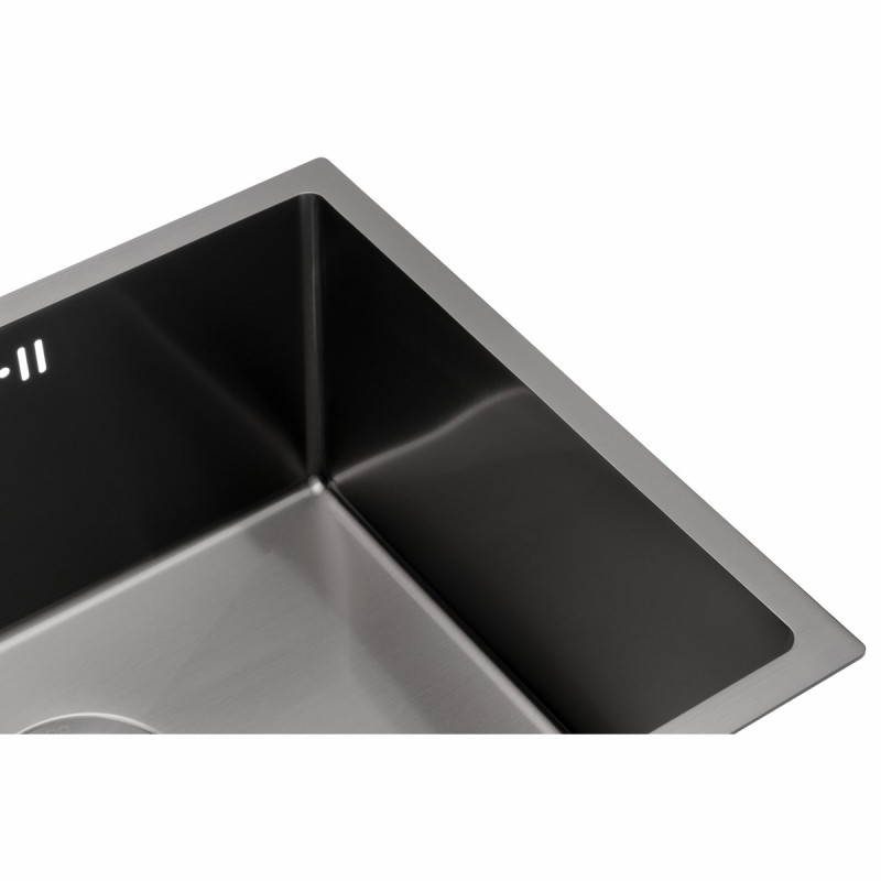Мийка сталева Under top max STEEL S201 black (530*430*220mm) GRANADO Мийка сталева Under top max STEEL S201 black (530*430*220mm) GRANADO