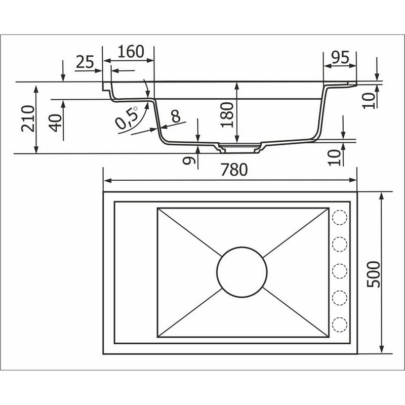 Мийка Estella ivory (780*500mm) граніт GRANADO Мийка Estella ivory (780*500mm) граніт GRANADO
