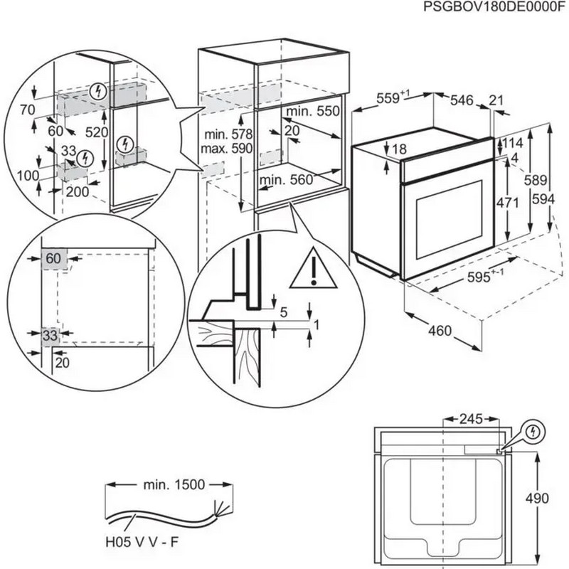 Духова шафа KOEAP31WT чорний матовий Electrolux Духова шафа KOEAP31WT чорний матовий Electrolux