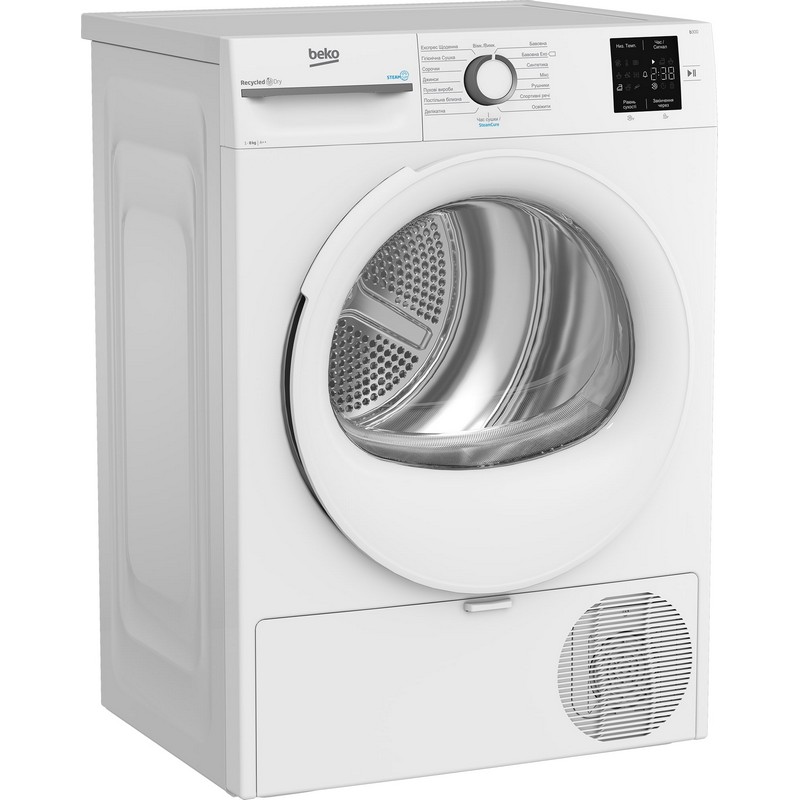 Сушильна машина BM3T38239WW Beko тепловий насос білий Beko Сушильна машина BM3T38239WW Beko тепловий насос білий Beko