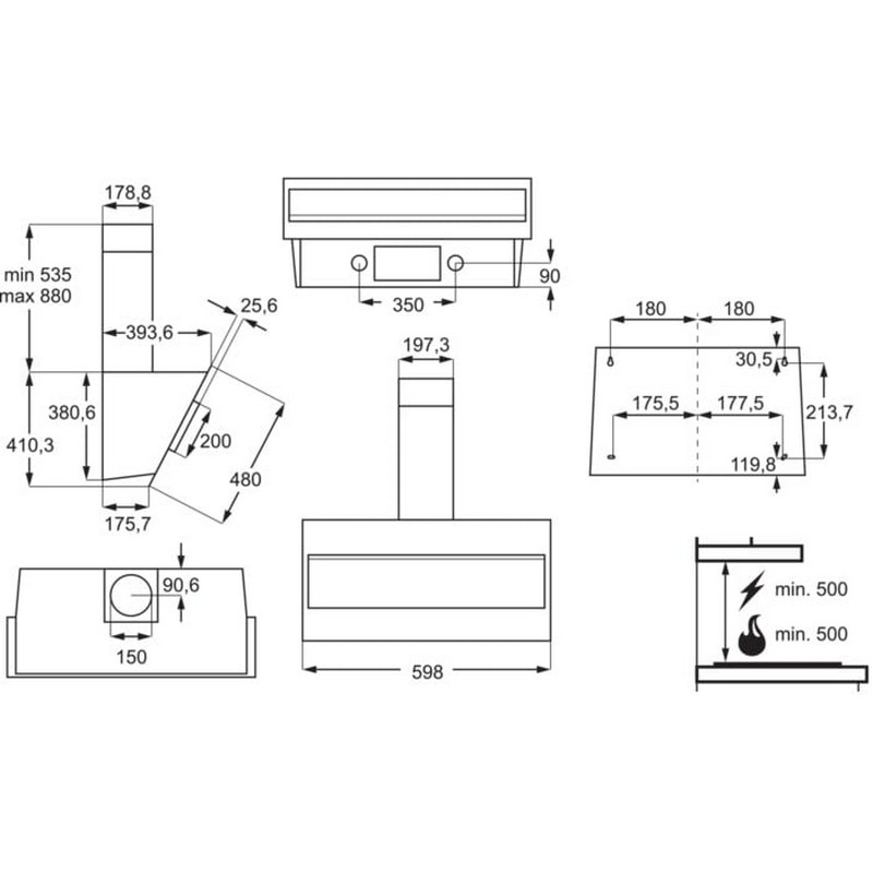 Пристінна витяжка LFV316W 60см , білий Electrolux Пристінна витяжка LFV316W 60см , білий Electrolux