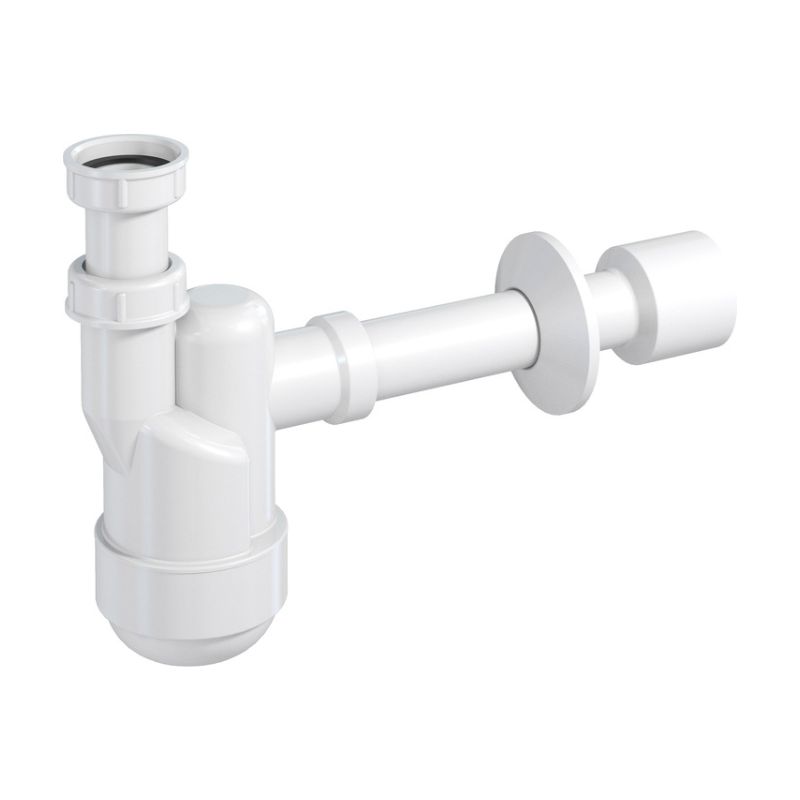 Cифон для умивальника Ventloc з кулькою, безз верха, телескоп. труба d32/50  Prevex