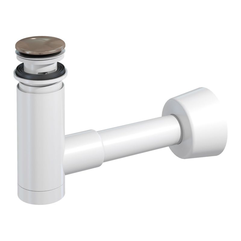 Cифон для умивальника Easy Clean,телескопічний, зливна трубка d40 з розеткою, клік-клак бронза мет Prevex Cифон для умивальника Easy Clean,телескопічний, зливна трубка d40 з розеткою, клік-клак бронза мет Prevex