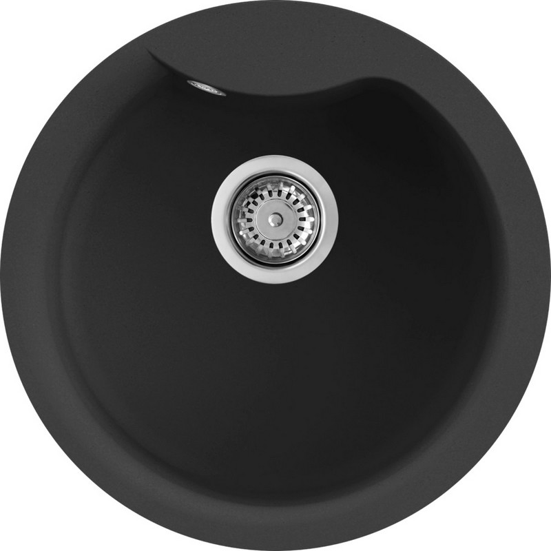 Мийка граніт Ego Round nero 40 ELLECI Мийка граніт Ego Round nero 40 ELLECI