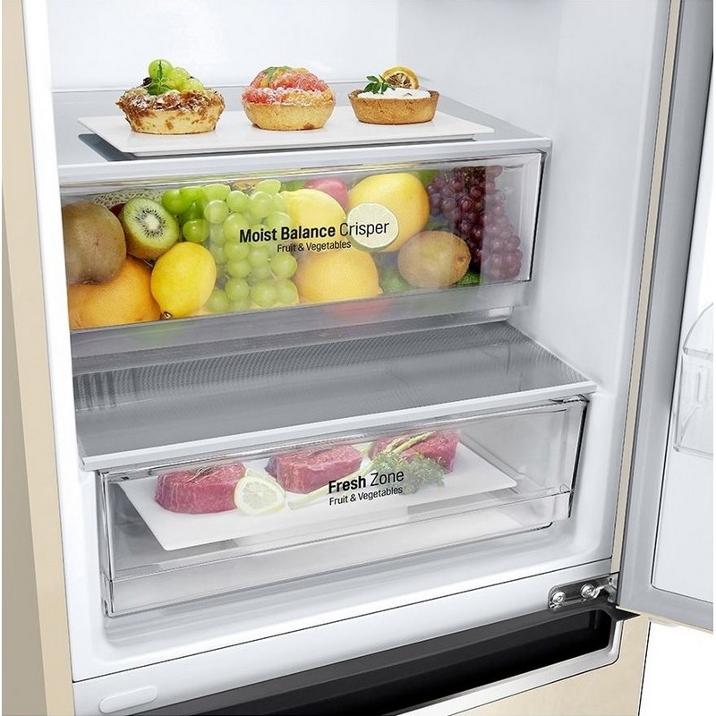 Холодильник з нижньою морозильною камерою GC-B509MEWM LG
