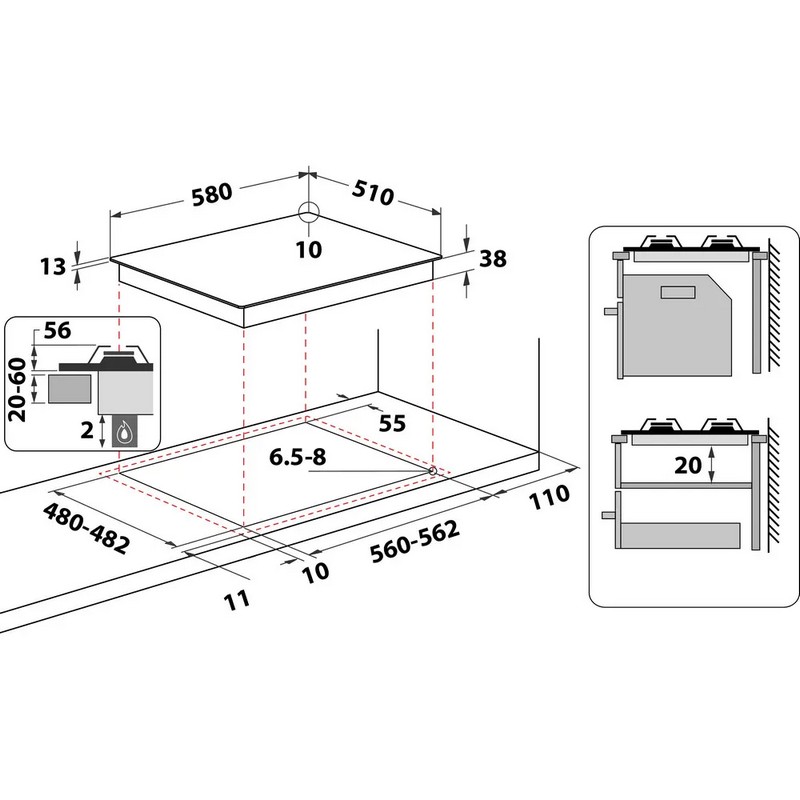 Газова варильна поверхня PPH60GDF/IX Hotpoint-Ariston