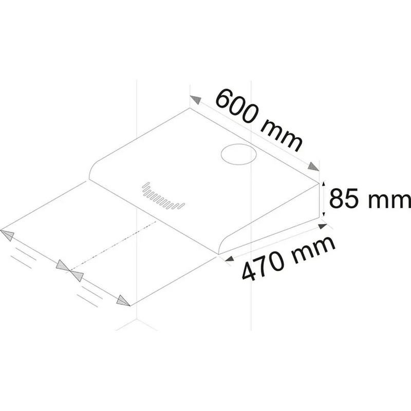 Витяжка пристінна 60см OSC6111BH Hansa