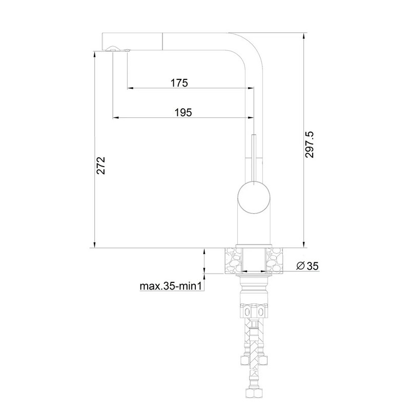 Змішувач бежевий FKM 3112 SS Fabiano