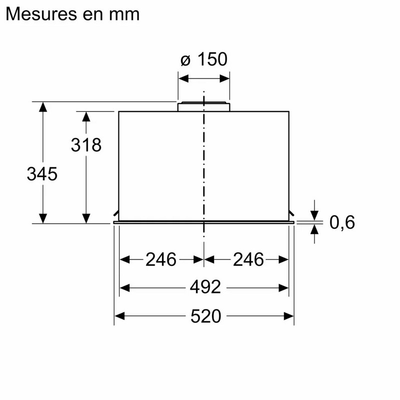 Витяжка вбудована D54NAC1N0 52 см Neff