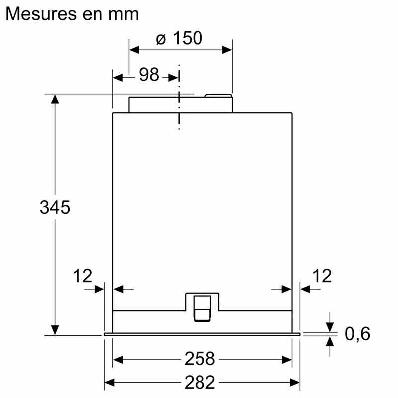 Витяжка вбудована D54NAC1N0 52 см Neff