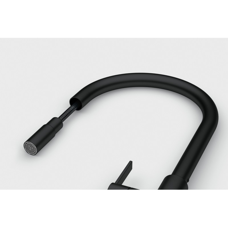 Змішувач Maris Slim J Pull Down змішувач з витяжним виливом, чорний матовий Franke (115.0728.389)