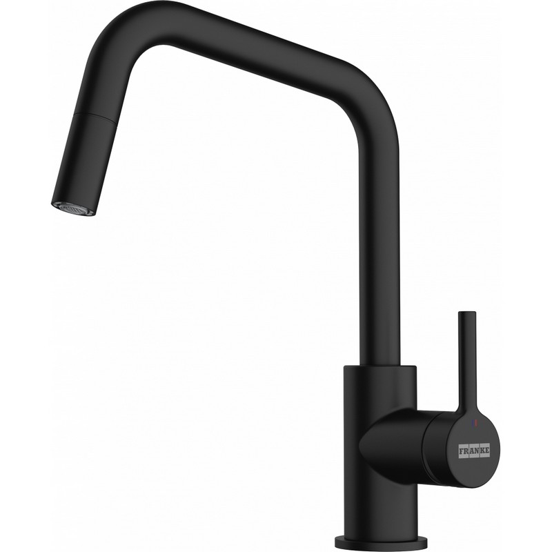 Lina U Shape Pull Down змішувач з витяжним виливом, чорний матовий Franke (115.0728.477) Lina U Shape Pull Down змішувач з витяжним виливом, чорний матовий Franke (115.0728.477)