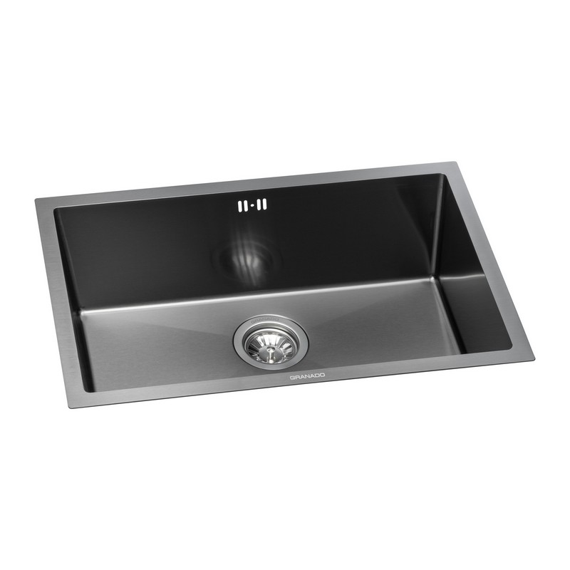 Мийка сталева Under top L STEEL S201 black (650*430*220mm) GRANADO Мийка сталева Under top L STEEL S201 black (650*430*220mm) GRANADO