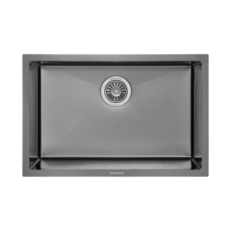 Мийка сталева Under top L STEEL S201 black (650*430*220mm) GRANADO